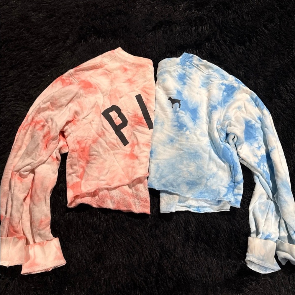 PINK cropped sweatshirts